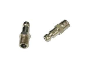 Lot of (2) 1/4 inch NPT Male Thread Adapter Compressor Air Hose Fittings - Picture 1 of 2
