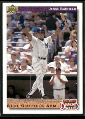 1992 Upper Deck #644 Jesse Barfield - Image 1 of 2