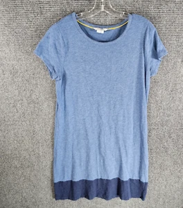 Boden Dress Womens Size 14L Long Heather Blue Short Sleeve Shift T Shirt - Picture 1 of 6