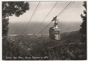 FUNIVIA SAN REMO - MONTE BRIGNONE - IMPERIA - VIAGG. 1954 -14934- - Picture 1 of 1