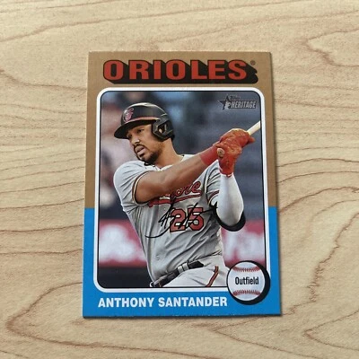 2024 Topps Heritage - Short Print #9 Anthony Santander - Image 1 of 4