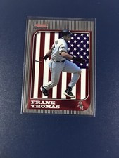 1997 Bowman Chrome INTERNATIONAL #100 Frank Thomas HOF RARE PARALLEL USA FLAG