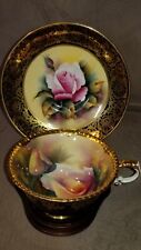 RARE Gorgeous Paragon Teacup & Saucer Pink Rose Hand Painted by F Wright England