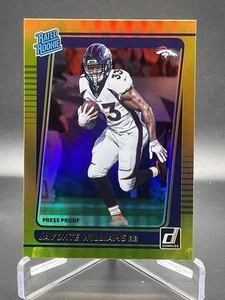 JAVONTE WILLIAMS 2021 Donruss #275 Holo Premium Press Proof Gold Rated Rookie RC - Picture 1 of 2