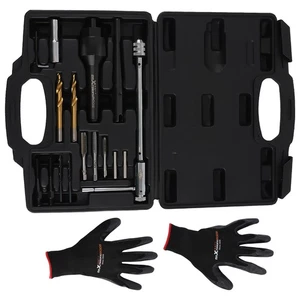Damaged Glow Plug Puller Removal Tool Kit 16PC Pilot Drills M8 M10 Sockets - Picture 1 of 11