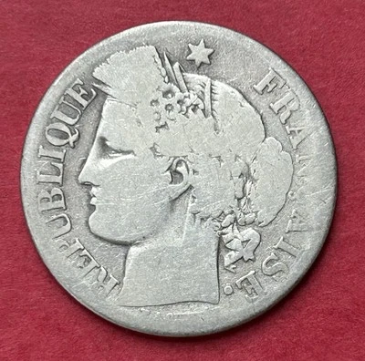 1871-A France 2 Francs Silver Coin - Image 1 of 2