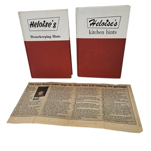 Heloise's Kitchen & Housekeeping Hints VTG HC 1963 & 1964 editions (+ clipping) - Picture 1 of 18