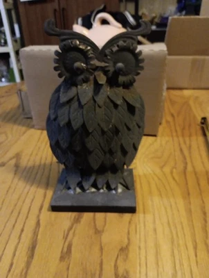Metal Owl Sculpture - Indoor/outdoor Decor - Image 1 of 4