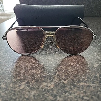 ROSS VINTAGE? Gafas tintadas bifocales Aviator para hombre 58-16 retro y estuche *leer* Foto 1 de 4