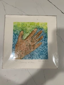 Marta Elam Dorton Signed Monotype “Catching the Green” Listed Gallery Artist K - Picture 1 of 5