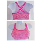 New MATERIAL GIRL ACTIVE Women's S Small Pink Strappy Padded Sports Bra