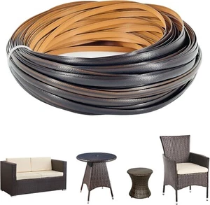 120 Ft Wicker Repair Kit, Plastic Wicker Repair Supplies, Mixed Dark Brown, Synt - Picture 1 of 7
