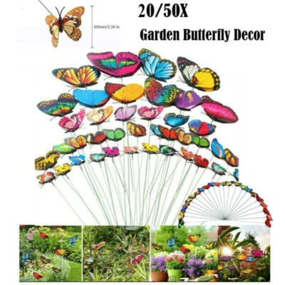 20-50X Lawn Ornaments Fairy Garden Decoration Pot Butterfly Decor Outdoor Yard - image 1 of 4
