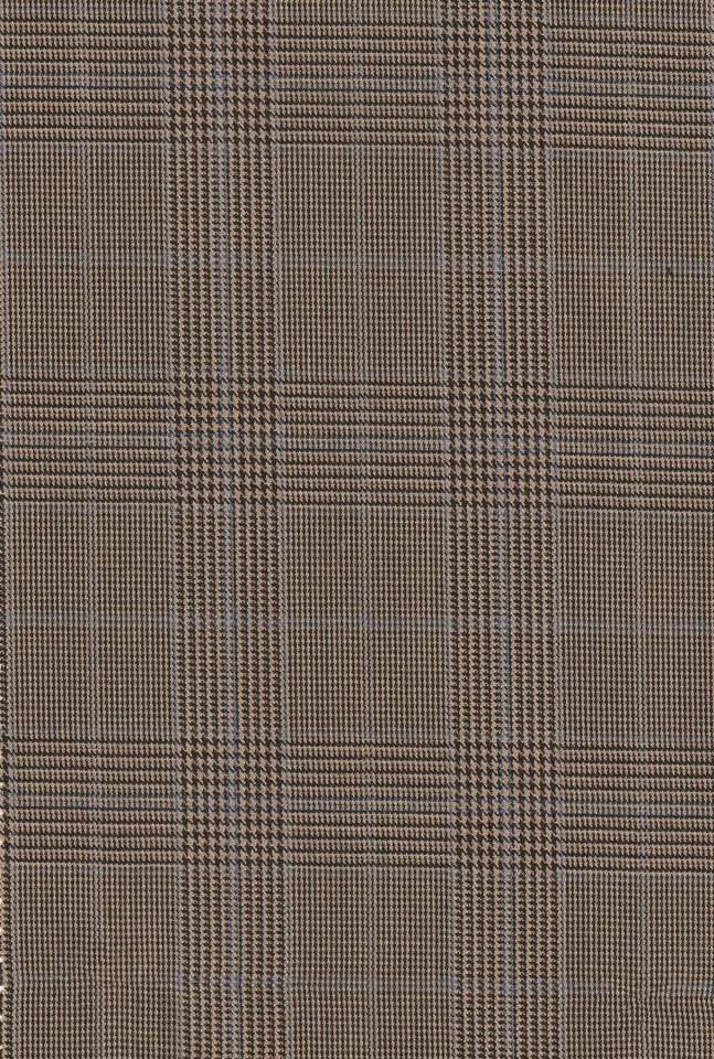 Brown Suiting Fabric Prince of Wales Check Suit Jacket Pants Materials 5 YARDS - Image 1 of 1