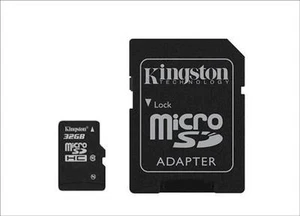 Card Micro SDHC Kingston 32 GB Class 10 + Adaptor To SD Speed And Quality - Picture 1 of 1