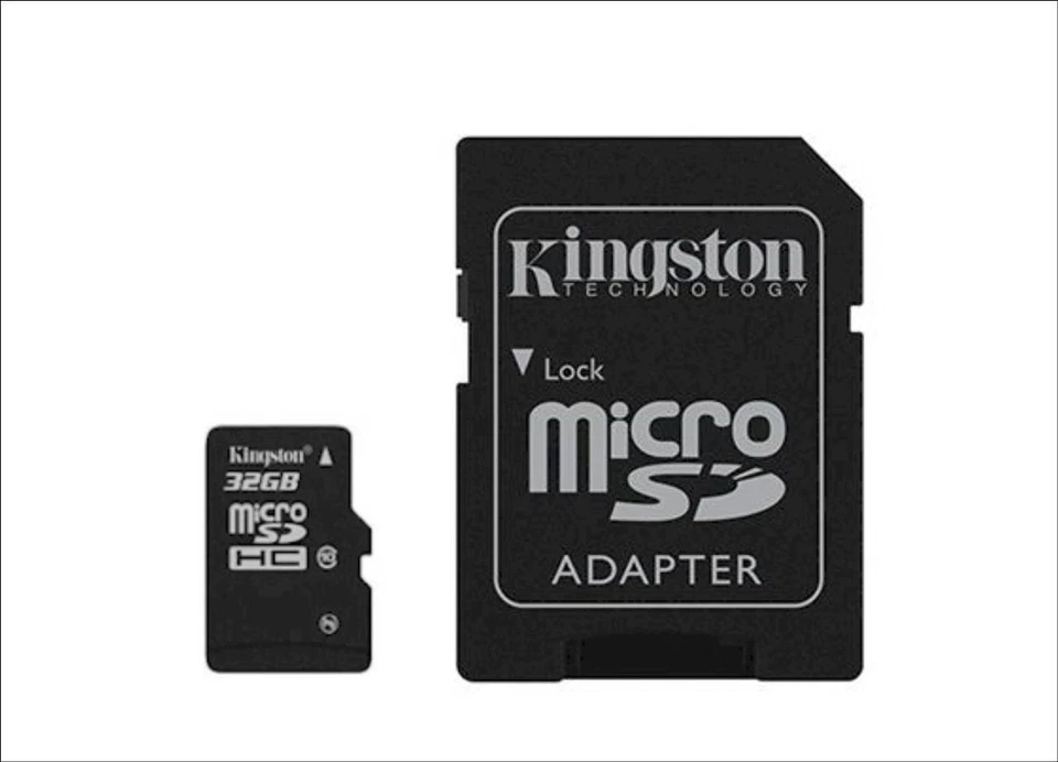 Card Micro SDHC Kingston 32 GB Class 10 + Adaptor To SD Speed And Quality - Image 1 of 1