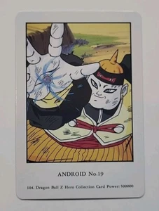 DRAGONBALL Z HERO COLLECTION 1 #104 ANDROID Nº 19 AMADA ARTBOX 1995 - Imagen 1 de 2