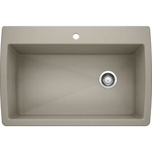 Blanco 441287 Diamond Truffle Super Single Bowl Dual-Mount Sink