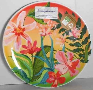 Tommy Bahama Approx. 11" Floral Print Dinner Plates Set Of 2 New - Picture 1 of 2
