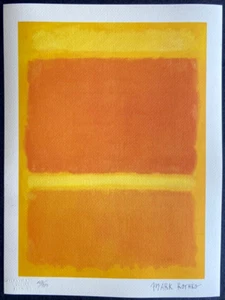 Mark rothko Lithograph COA Original Signed Op Numbered Pencil 180 Copies - Picture 1 of 10