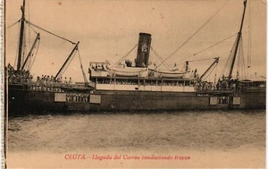 España Antigua Postal Ceuta Llegada del Correo de Vapor con Tropas (423) - Imagen 1 de 2