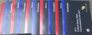 2012 Mint Set U.S. Mint 5 Sets Philadelphia and Denver 28 Uncirculated Coins COA - Picture 1 of 5