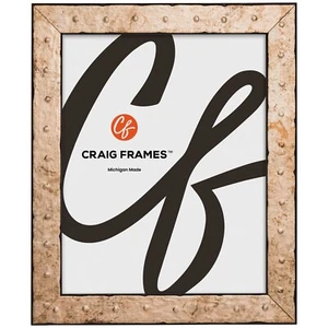 Craig Frames Rivet, 1.25 Inches Wide Tarnished Bronze Picture Frame - Picture 1 of 11