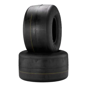 Two 18x9.50-8 Lawn Mower Tractor Smooth Turf Tires 4 Ply 18x9.5-8 Tubeless - Picture 1 of 7