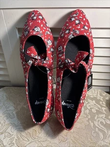 SHOES DISNEY Minnie Mouse NEW Size9.5 WOMEN FLATS Mickey Mouse LOVE❤️ Dabber Dan - Picture 1 of 7