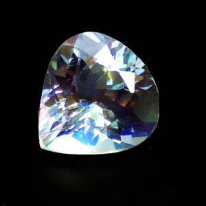 1.17 Ct HeartPear Unbelivable Top Grade (7 x 7)Natural Faceted Rainbow Moonstone - Picture 1 of 7