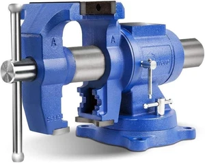 HY-DT100-4IN Heavy Duty Bench Vise 360-Degree Swivel Base and Head with Anvil (4 - Picture 1 of 12