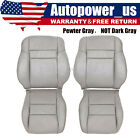 Front Driver Passenger Leather Seat Cover Gray For 2003-2007 Honda Accord 4DR