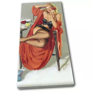 Vintage Girl Poster Sexy Retro Pin-ups EINZELNE LEINWAND WANDBILD Bild Druck - Bild 1 von 1