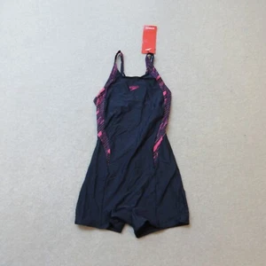 Speedo Legsuit Girls Age 15 / 16 Years Black Swimsuit Holiday OnePiece 176cm NWT - Picture 1 of 7