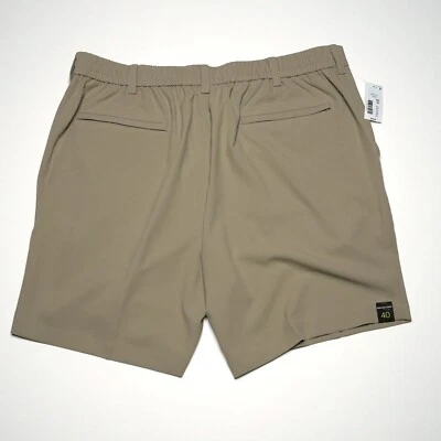 Roundtree & Yorke Performance 男式短裤 40x7 卡其色易护理全新带标签 — 第 1/4 张图片