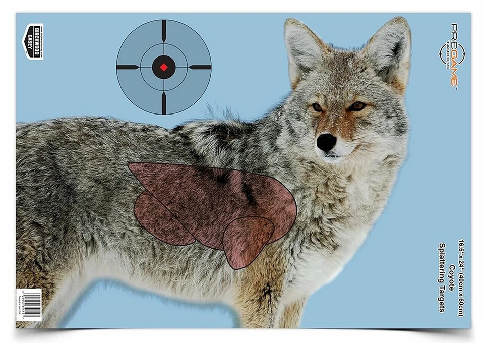 Rifle colgante de papel Birchwood Casey 35405 prejuego Coyote 16,50" x 24" mejora de impacto Foto 1 de 1