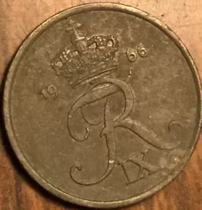 1966 DENMARK 1 ORE COIN - Picture 1 of 2