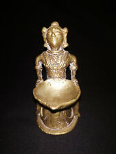 Traditional Indian Ritual Bronze Statue Goddess Laxmi Lamp Diwali Lamp #