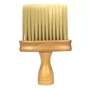 Barber Neck Face Duster Soft Brush Hairdressing Hair Cutting Classic Wood Handle - Picture 1 of 4