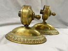 Antique Pair of HEAVY CAST BRASS WALL SCONCES - FOR RESTORATION