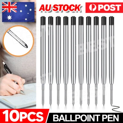 10PCS Black Ballpoint Pen Refill/Refills Medium Point Compatible For Parker Pen - image 1 of 4