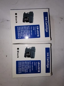 Two Black LC61 LC-61 Ink Cartridges for Brother MFC 250C 255CW 290C 295CN  - Picture 1 of 2