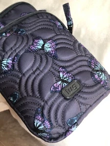 Lug Skeeter Butterfly Grey Convertible Crossbody Hip Pouch Adjustable Strap NWT - Picture 1 of 9