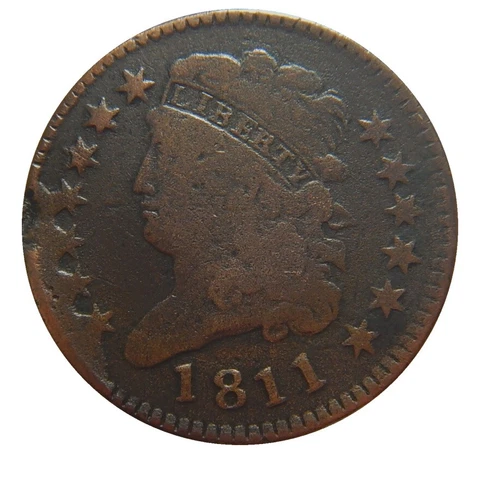 Half cent/penny 1811 RARE four star break Cover