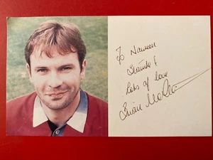 Tarjeta fotográfica firmada de Brian McClair Motherwell, celta, hombre unido y escocesa (922D) - Imagen 1 de 2