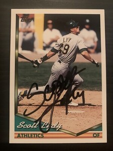 1994 Topps #160 Scott Lydy Oakland A’s Signed Card Autographed
