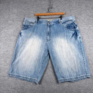 Vintage 212 NYC Denim Shorts Mens 48 (46) Blue Baggy Jean Jorts Skater Wide Leg - Picture 1 of 10