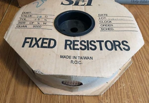 Reel/Spool 5000 2MΩ (2 MEG OHM) Carbon Film 1/4W 5% Resistors NEW-NOS SEI Corp - Picture 1 of 4