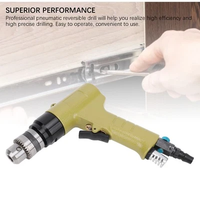 Pneumatic Drill Professional 1800RPM High Speed 3/8in Reversible Rotation Drill - Image 1 of 4