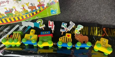 Janosch Geburtstagszug Holz Geburtstag Kerzen 1 2 3 4 5 Spielzeug Top - Bild 1 von 4